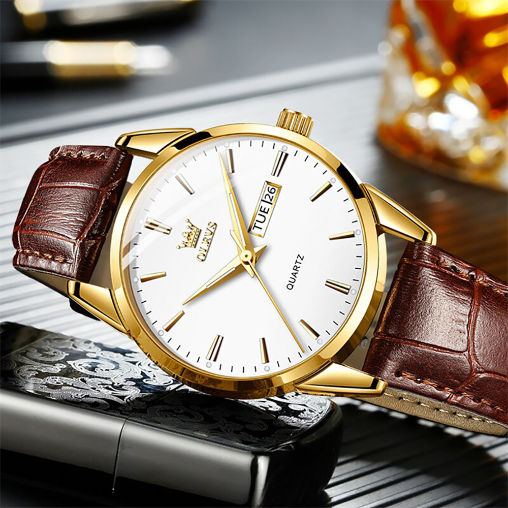 Mens luxury leather watches sale